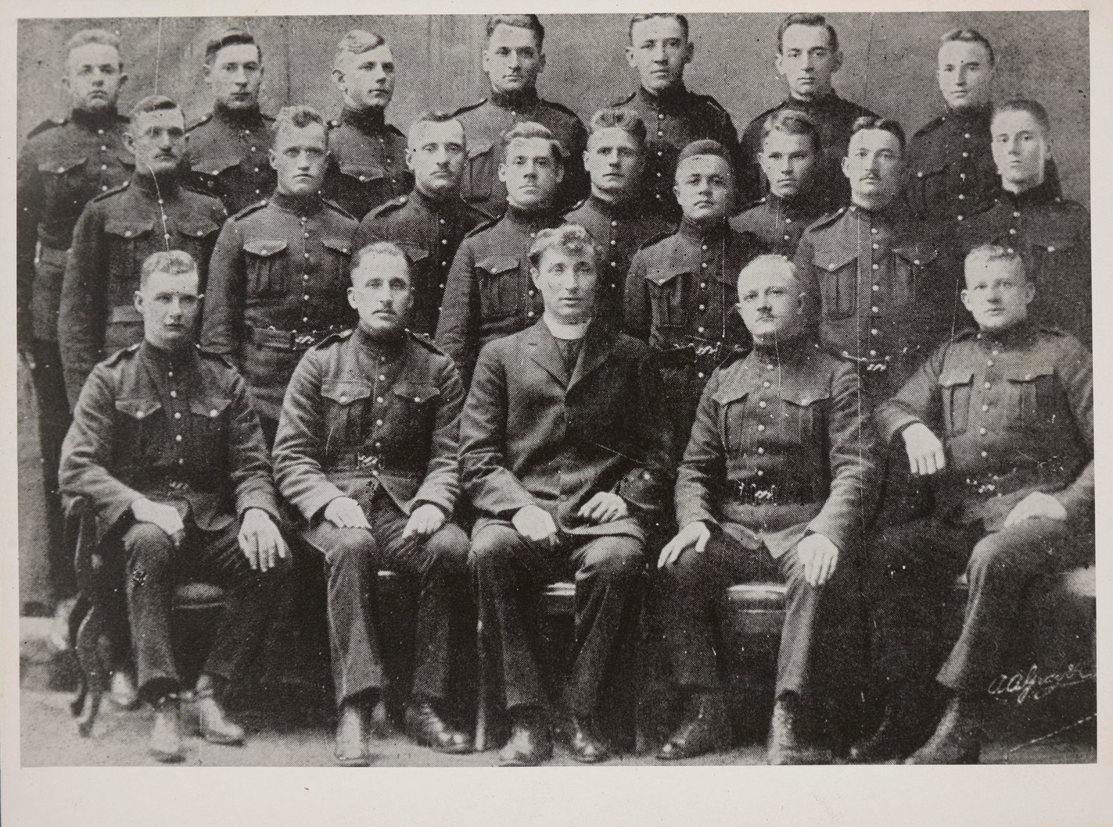 Polish officers at the School of Infantry in Toronto. It began in January 1917 with twenty-three men; 295 were commissioned before the camp closed.
