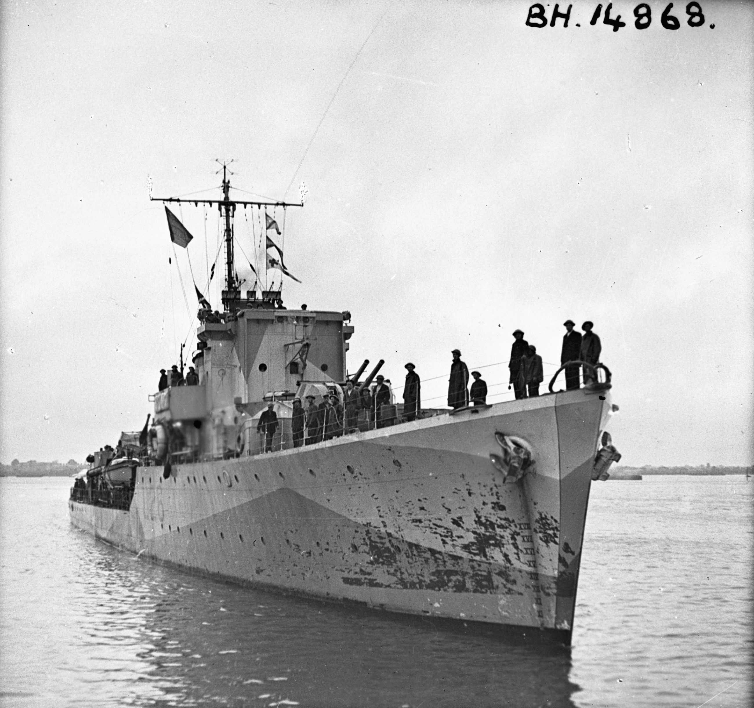ORP Ślązak (L26), the Polish destroyer that fought at Dieppe for twenty-two hours and came back with 85 Canadians aboard.