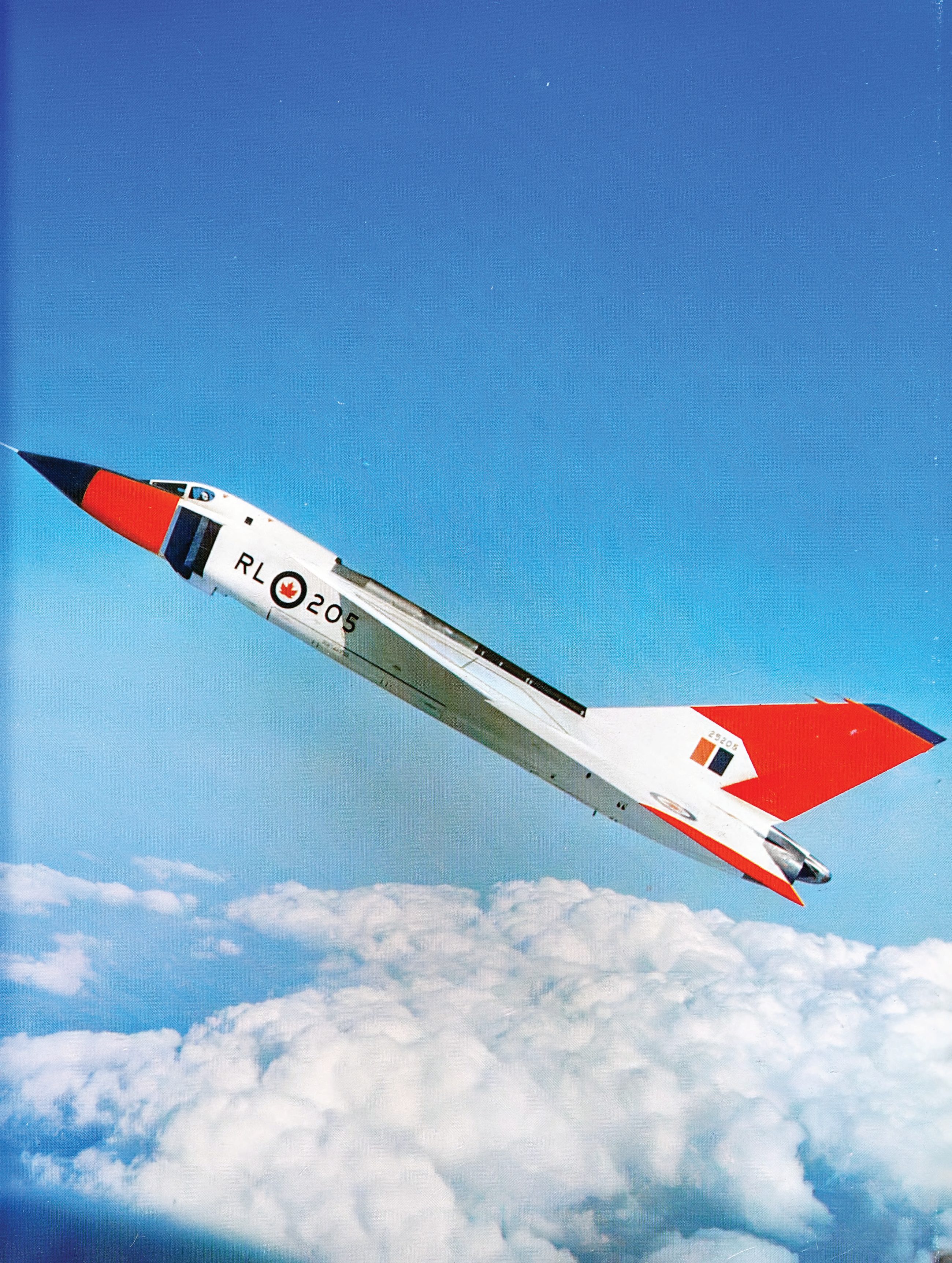The Avro Arrow over Malton, 1958. Canada's most ambitious aircraft, first flown by a Polish pilot.